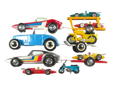 12 pc. Assorted Vehicles w/Trailers Buddy L & Nylint