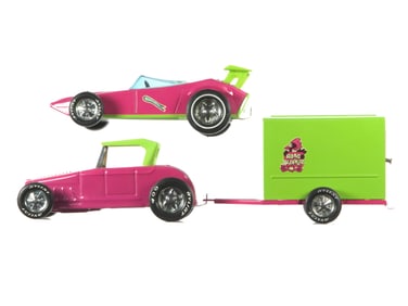 3 pc. Nylint Neon Hot Rod Roadster Set w/Trailer