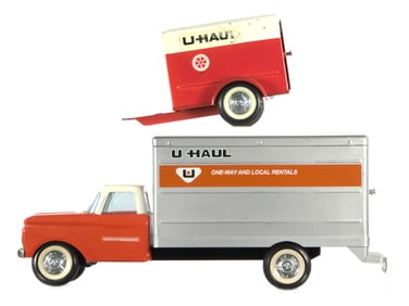 Nylint Pressed Steel U-Haul Rental Truck & Trailer