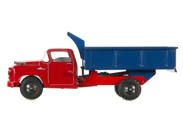 Marx Lumar Pressed Steel Red/Blue Dump Truck