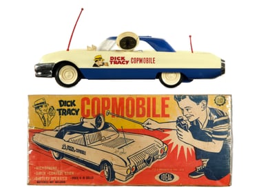 1963 Ideal Batt. Op. Dick Tracy Copmobile Boxed