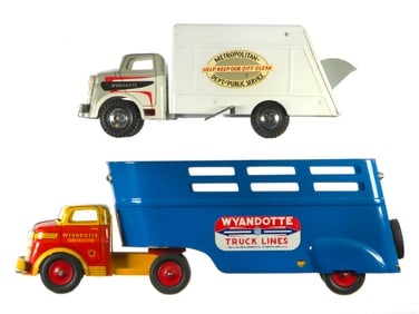 (2) Wyandotte Garbage Truck & Truck Lines Truck