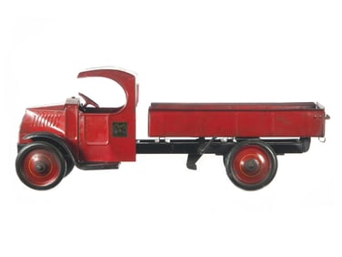 1920s Steelcraft Red Mack C Cab Dump Truck Pressed Steel