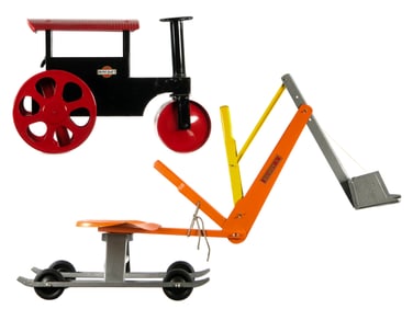 Buddy L No. 601 Junior Excavator & Boycraft Road Roller