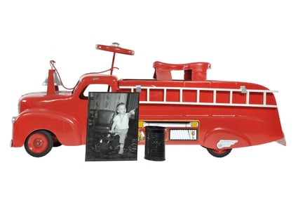 Marx Pressed Steel Ride-On Fire Truck