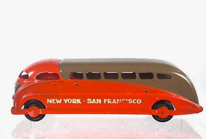 Steelcraft New york to San Francisco Bus Pressed Steel