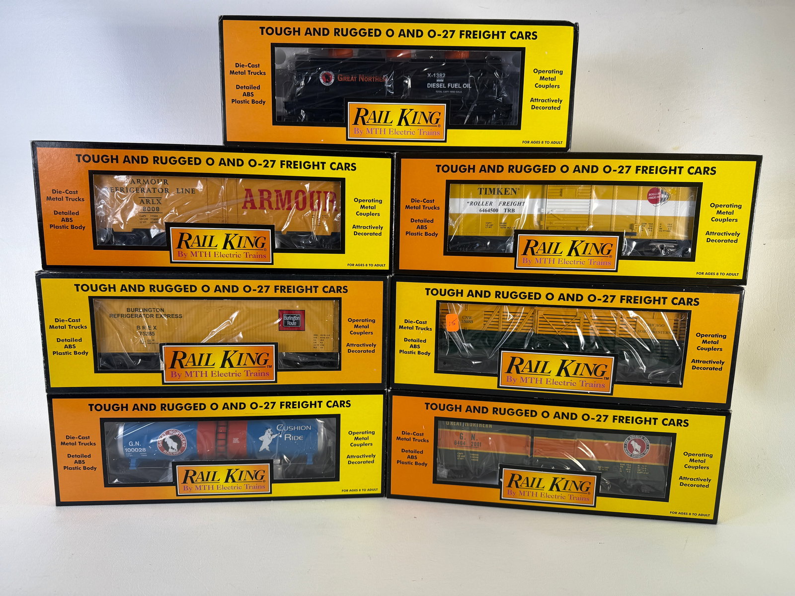 MTH Lot of 7 Freight Cars MIB (1 of 2)
