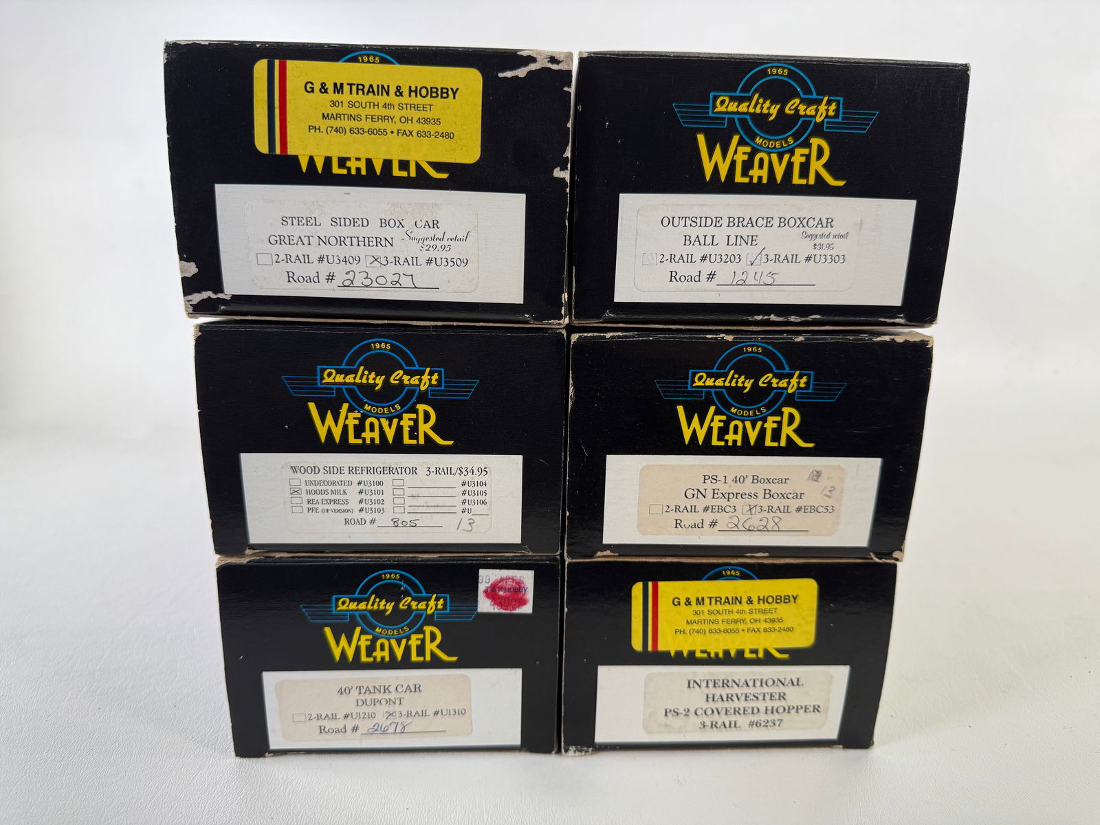 Lot of 6 Weaver Freight Cars. (1 of 2)