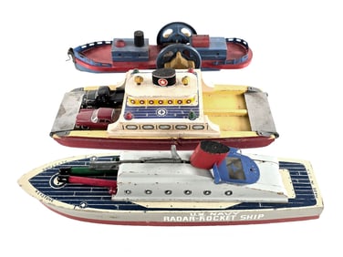 (3) Keystone Wooden Boats Ferry/Radar/Paddle Wheeler