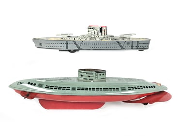 (2) Marx & Wolverine Friction/Windup Submarines