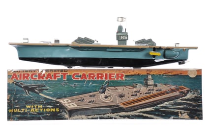 Large Marx Battery Operated Aircraft Carrier Boxed