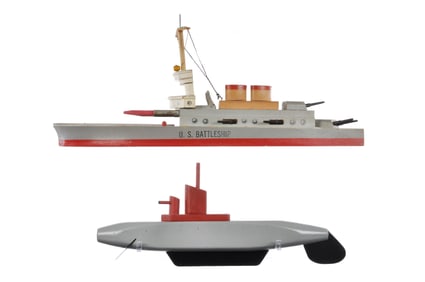 Keystone Wooden U.S. Battleship & Submarine