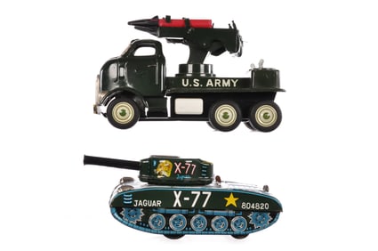 (2) Yonezawa Mobile Missile Launcher & Daiya Jaguar X-77 Tank