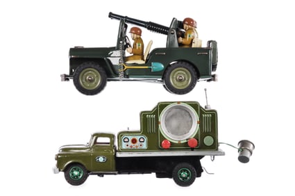 (2) Japanese Tin Military Vehicles SSS & Masudaya