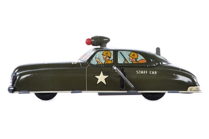 Marx Tin Windup Army Staff Car W-601158