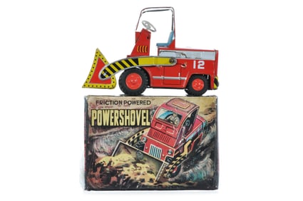 Usagiya Toys Tin Friction Power Shovel Boxed Japanese