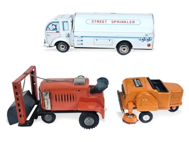 (3 Japanese Tin Friction Trucks Hayashi Ichimura