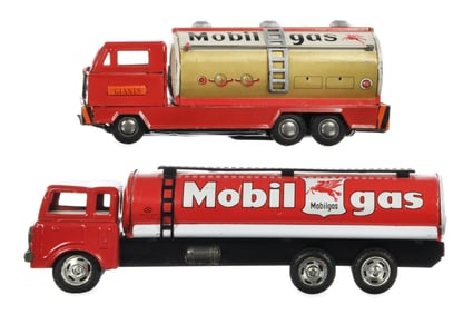(2) Hayashi & Toymaster Mobilgas Tanker Trucks