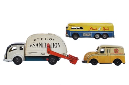 (3) Japanese tin Friction Vehicles Linemar