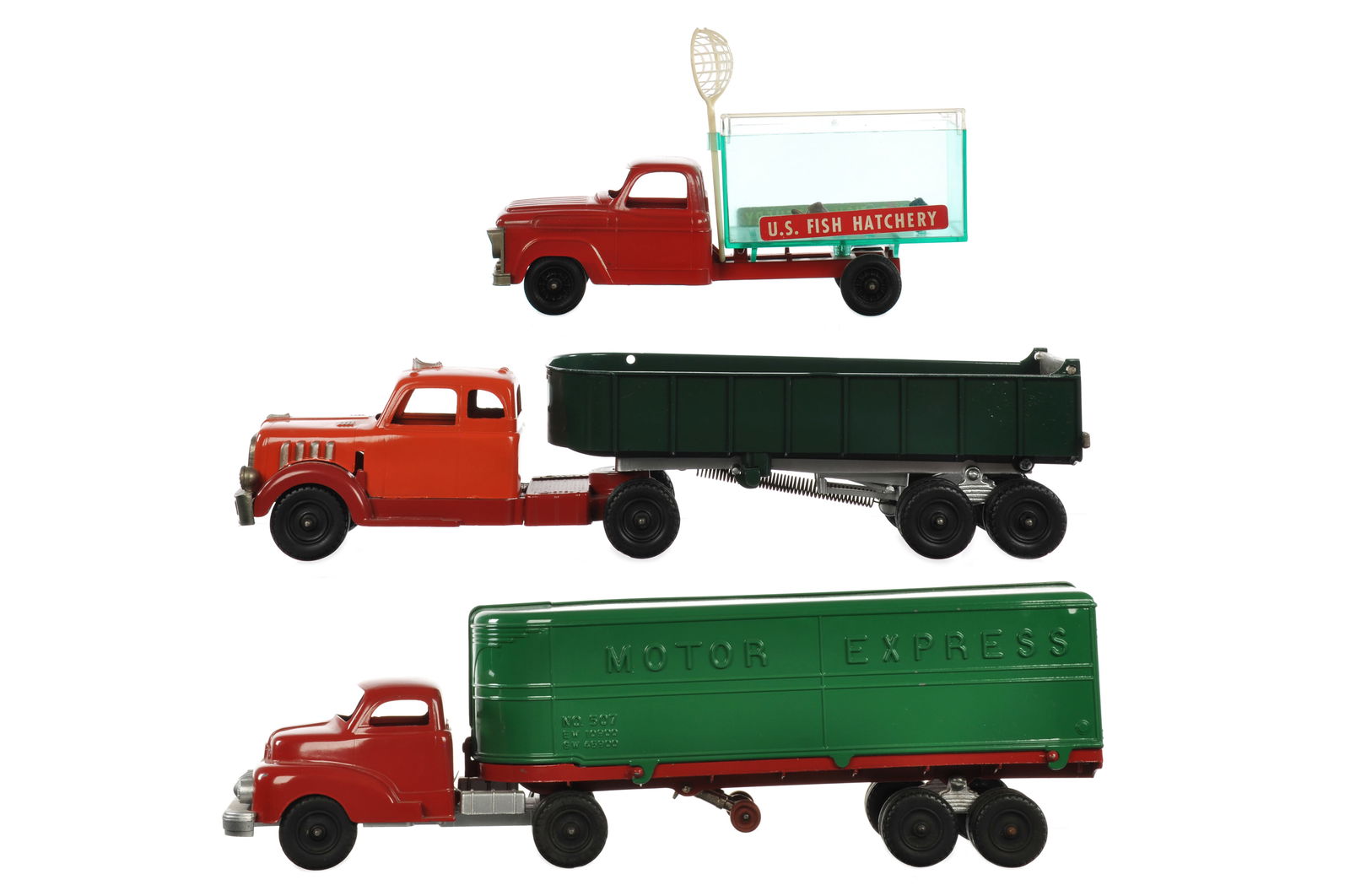 (3) Hubley Kiddie Toys Diecast Trucks (1 of 15)