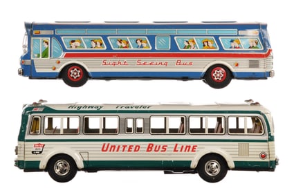 Japanese Tin Friction Buses Yonezawa and SAN/Hayashi