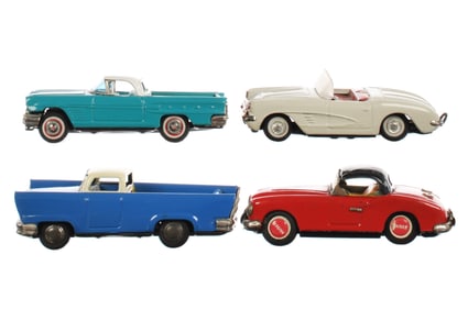 (4) Japanese Tin Friction Vehicles Assorted Makers