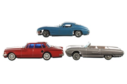 Bandai Plymouth Valiant, Corvette Stingray, Ford Thunderbird