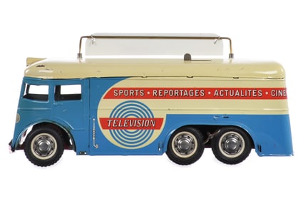 1960s Joustra Television Car/Van French Windup Toy