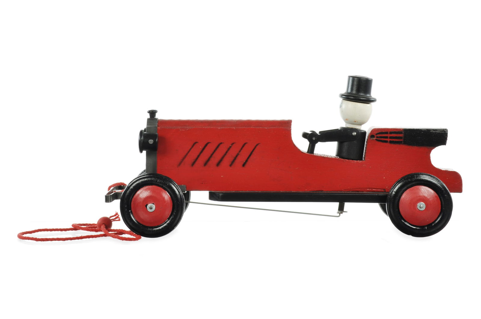 Hustler/Frantz ca. 1920’s Wooden Pull Toy Racecar (1 of 7)