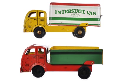 (2) Wolverine Pressed Steel Interstate Van & Dump Trucks