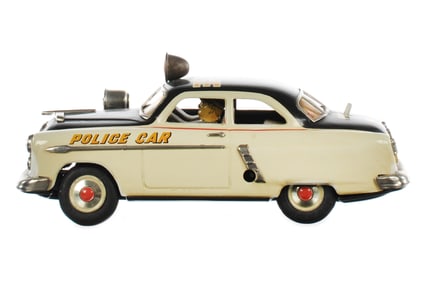 Marusan SAN No. 1 Police Car Japanese Tin Windup