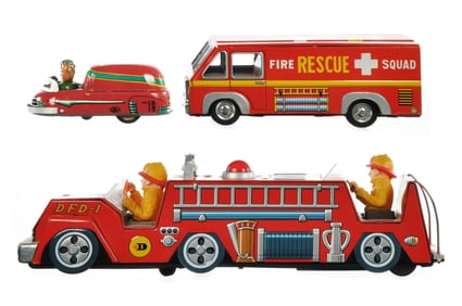 (3) Japanese Tin Vehicles Durham & Modern Toys