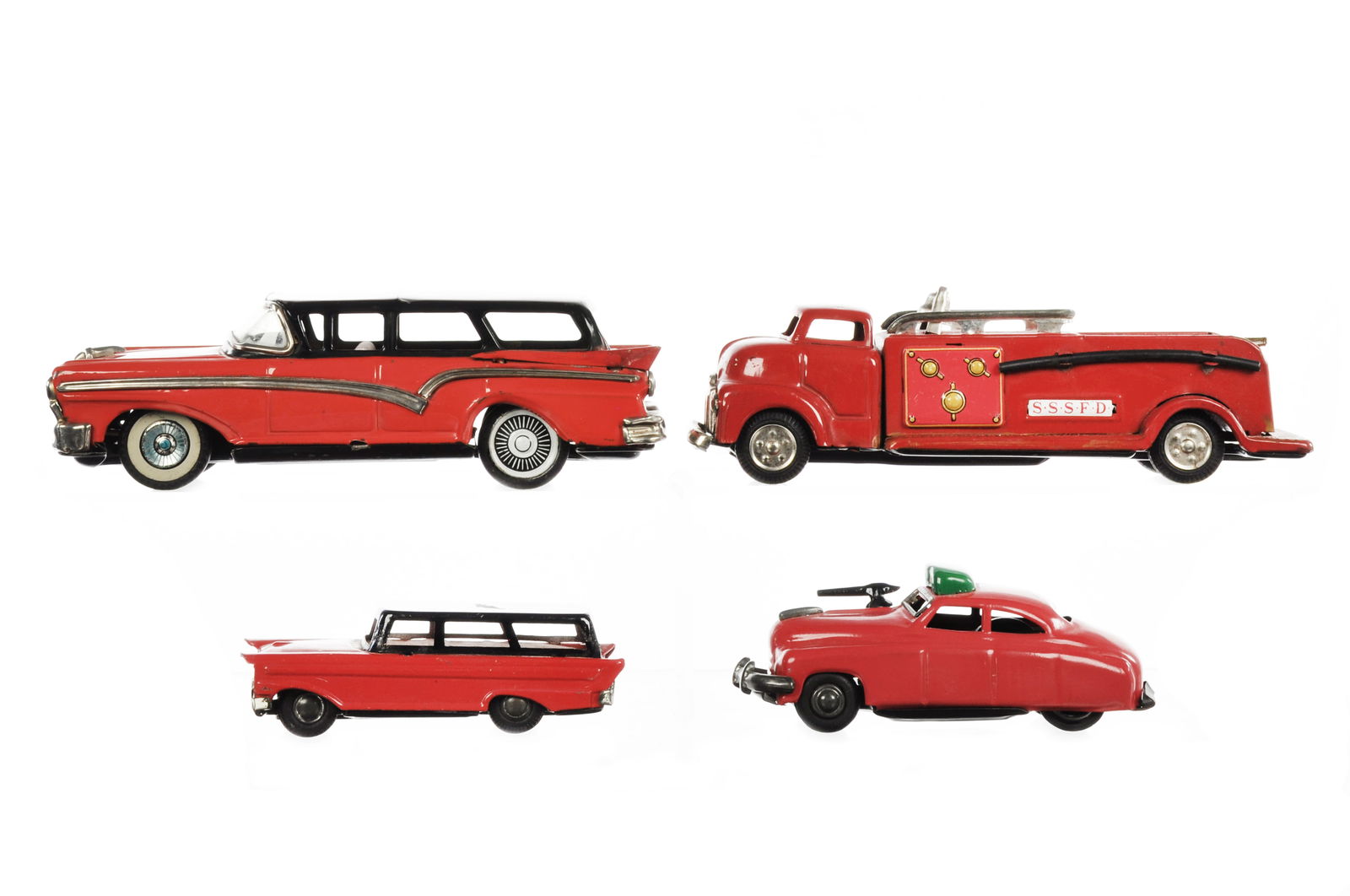 (4) Japanese Tin Friction Vehicles TM/Bandai/SSS/M (1 of 6)