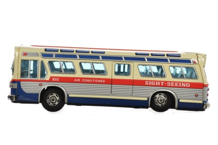 Masudaya Modern Toys Tin Friction Sight-Seeing Bus