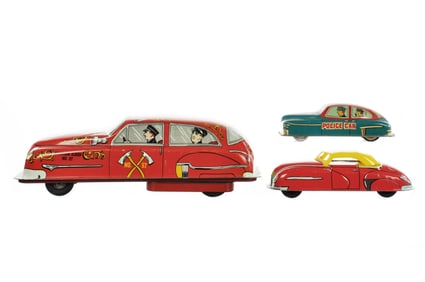 (3) Tin Litho Vehicles Marx/Lupor/Japanese