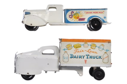 (2) Pressed Steel Wyandotte & Banner Dairy Trucks