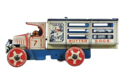 Marx Windup Toyland Farm Dairy Stake Truck