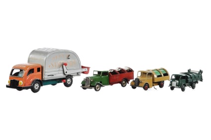 (4) Sanitation Garbage Trucks Diecast & Tin