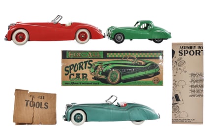 (3) Jaguars Marx Fix-All Boxed & Loose and Ideal