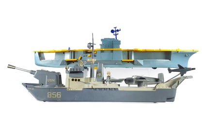 (2) Batt. Op. Ships Remco USN Fighting Lady & Aircraft Carrier