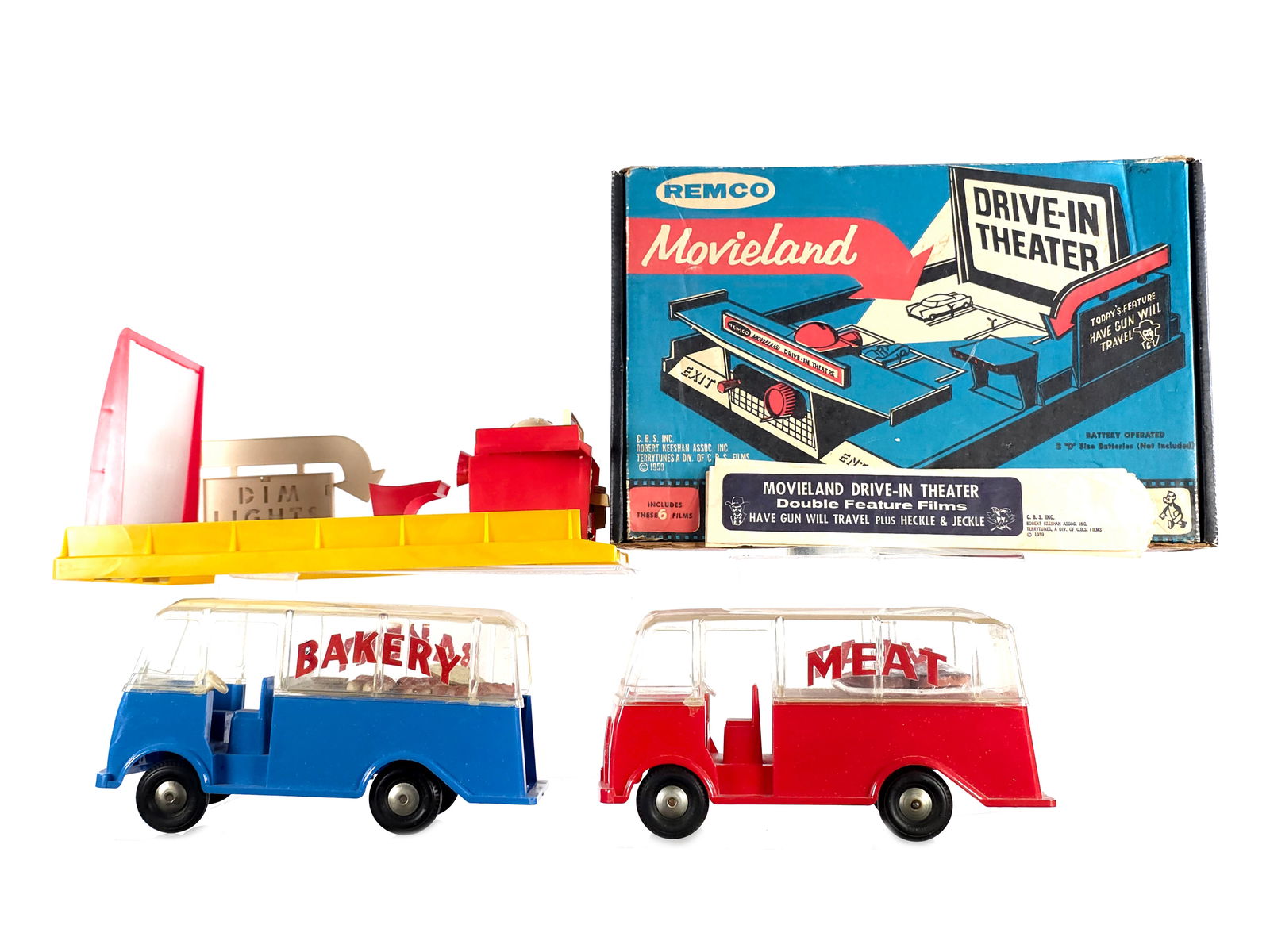 Remco Movieland Drive-In Theater Boxed & 2 Delivery Vans (1 of 4)