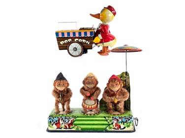 (2) Alps Red Hot Rhythm Monkey Band & TN Popcorn Duck