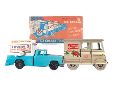 Rich Toys Sealtest Milk & Ice Cream Van & Irwin Ice Cream Truck Boxed