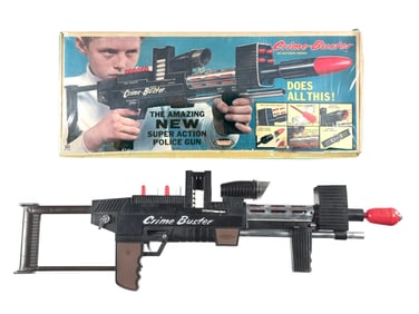 Topper Toys Crime-Buster Super Action Police Gun Boxed