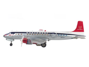 Cragstan Batt. Op. Northwest Airlines Airplane Japanese Tin