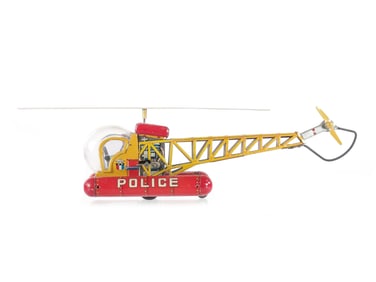 Masudaya Modern Toys Windup Bell-47 Police Helicopter