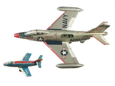 (2) Yonezawa Navy Demon Jet Fighter & USAF F-104 Jets