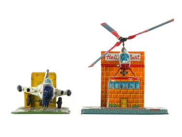 (2) Linemar Rocket Shooting Jet & Cragstan Heliport