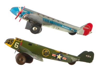 (2) Marx U.S. Army Fighter Jet & Skycruiser Planes