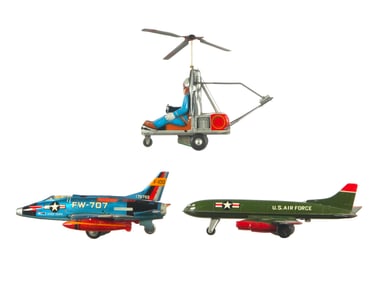 (3) Haji Gyrodyne, Yonezawa Super Sabre, & U.S. Air Force Planes
